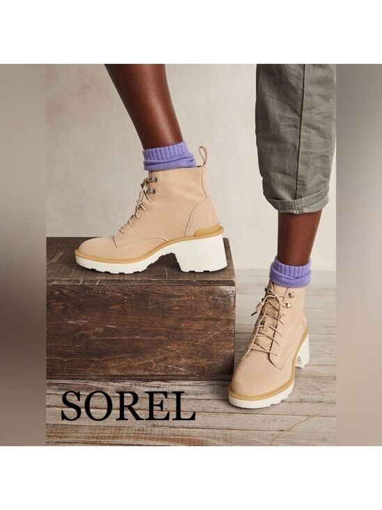Sorel Shoes - 🔥NEW w/Tags🔥 SOREL Leather Suede Hi-line Heel Lace Up Boots W12